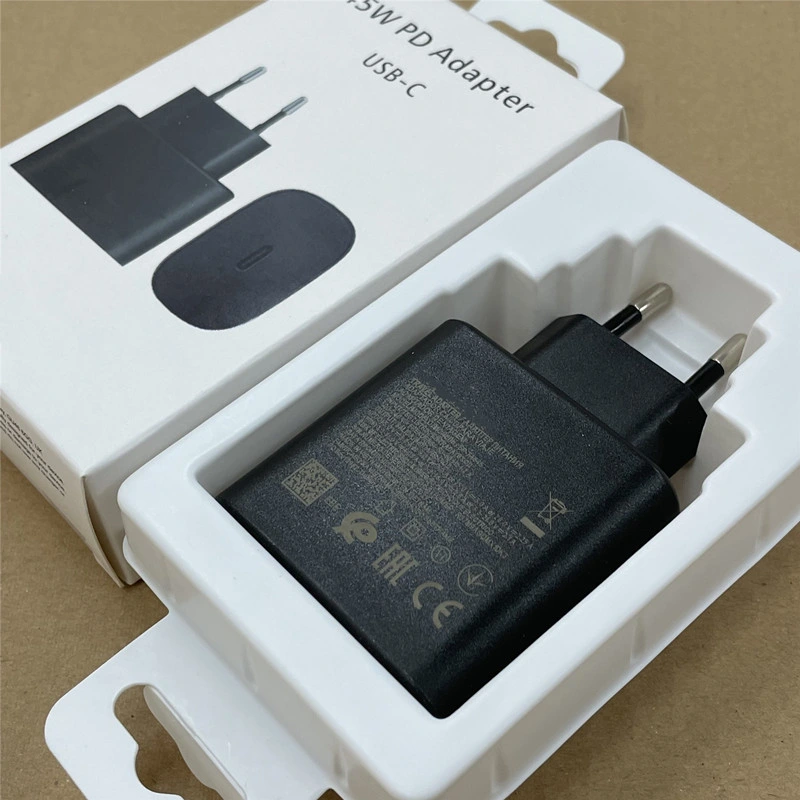 Grossista ficha de carregador de parede UE de 45 W e carregamento rápido tipo C duplo Cabo para Samsung Galaxy S23 S22 S20 S21 Nota 20 A73 adaptador A53 tipo C.