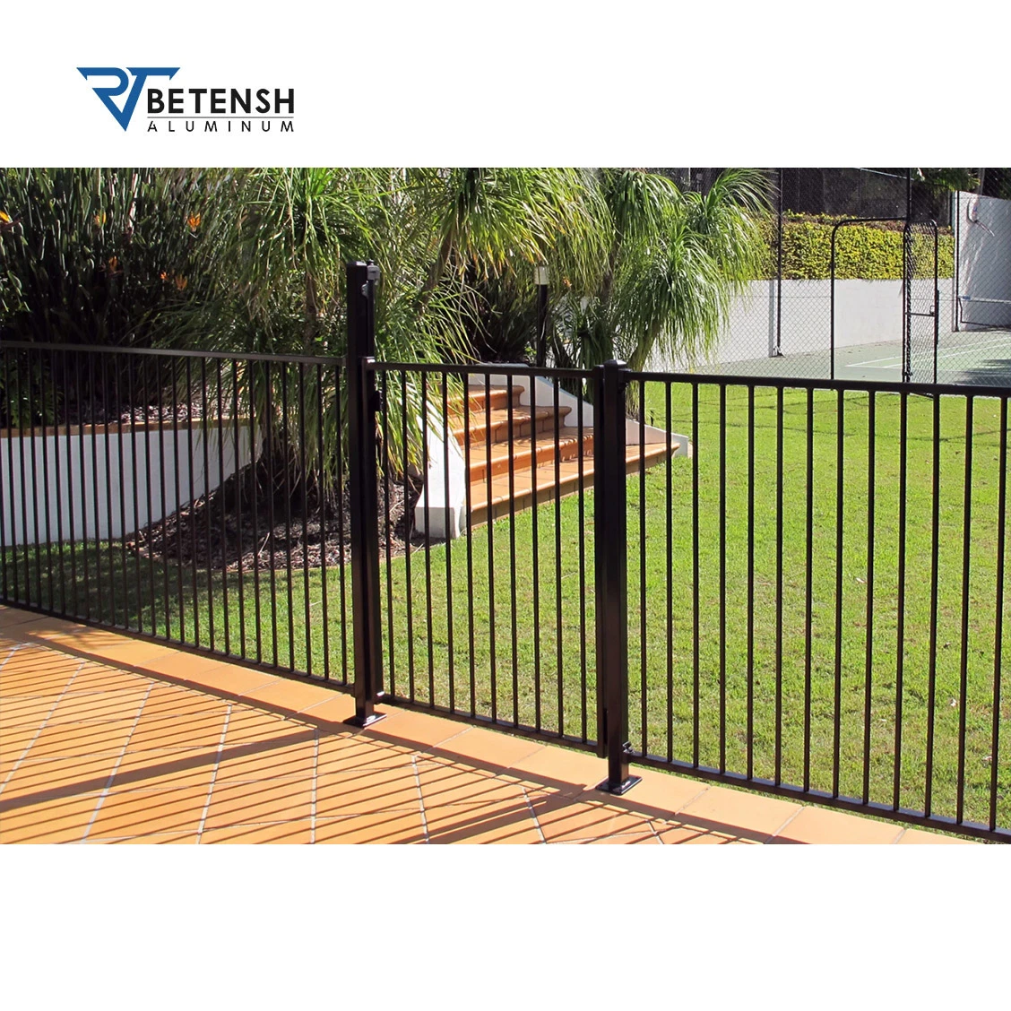 Hot Selling Glass Handrail Alloy Cable Cheap Price Powder Coated Aluminum Garden Fence Panels for Home