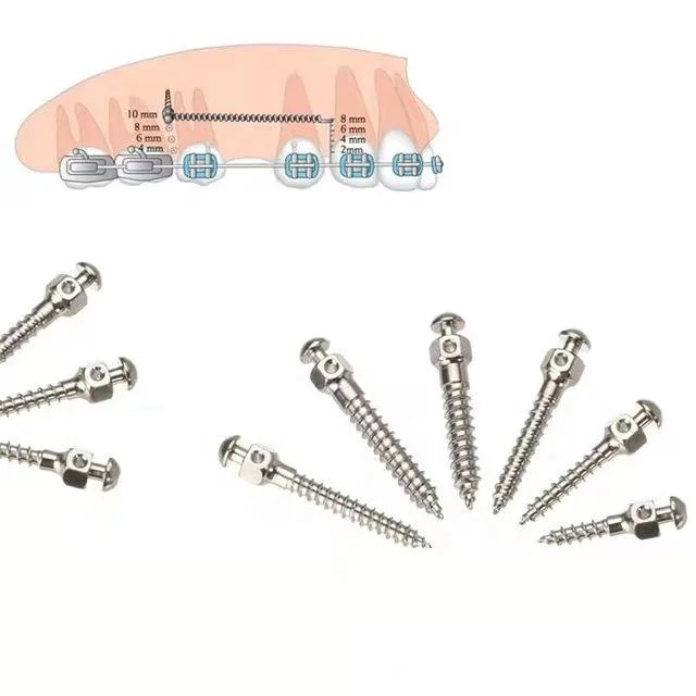 Fabricant clou d'ancrage de l'implant en alliage de titane Micro vis d'ancrage orthodontique