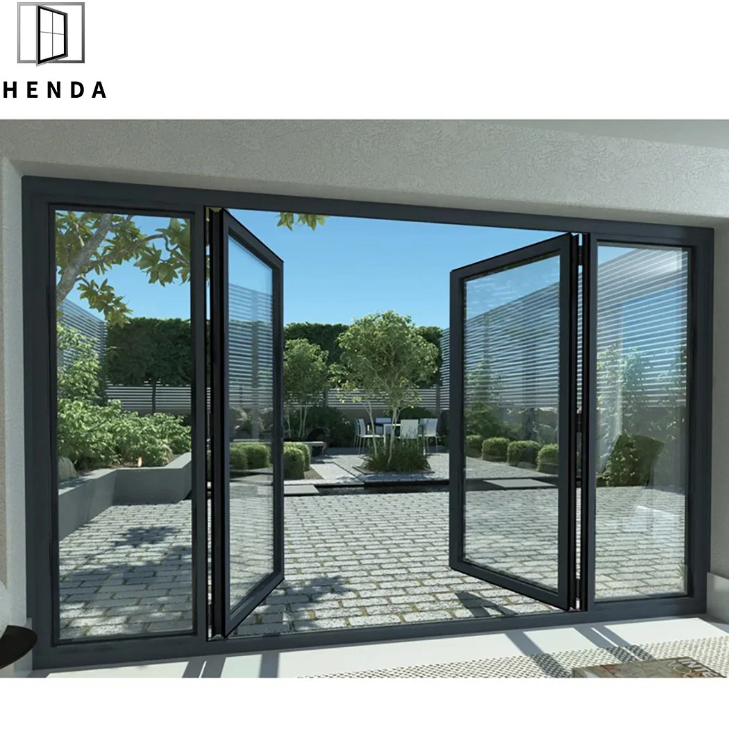 Double Door Metal Frame Tempered Glass Interior French Double Swing Aluminum Door