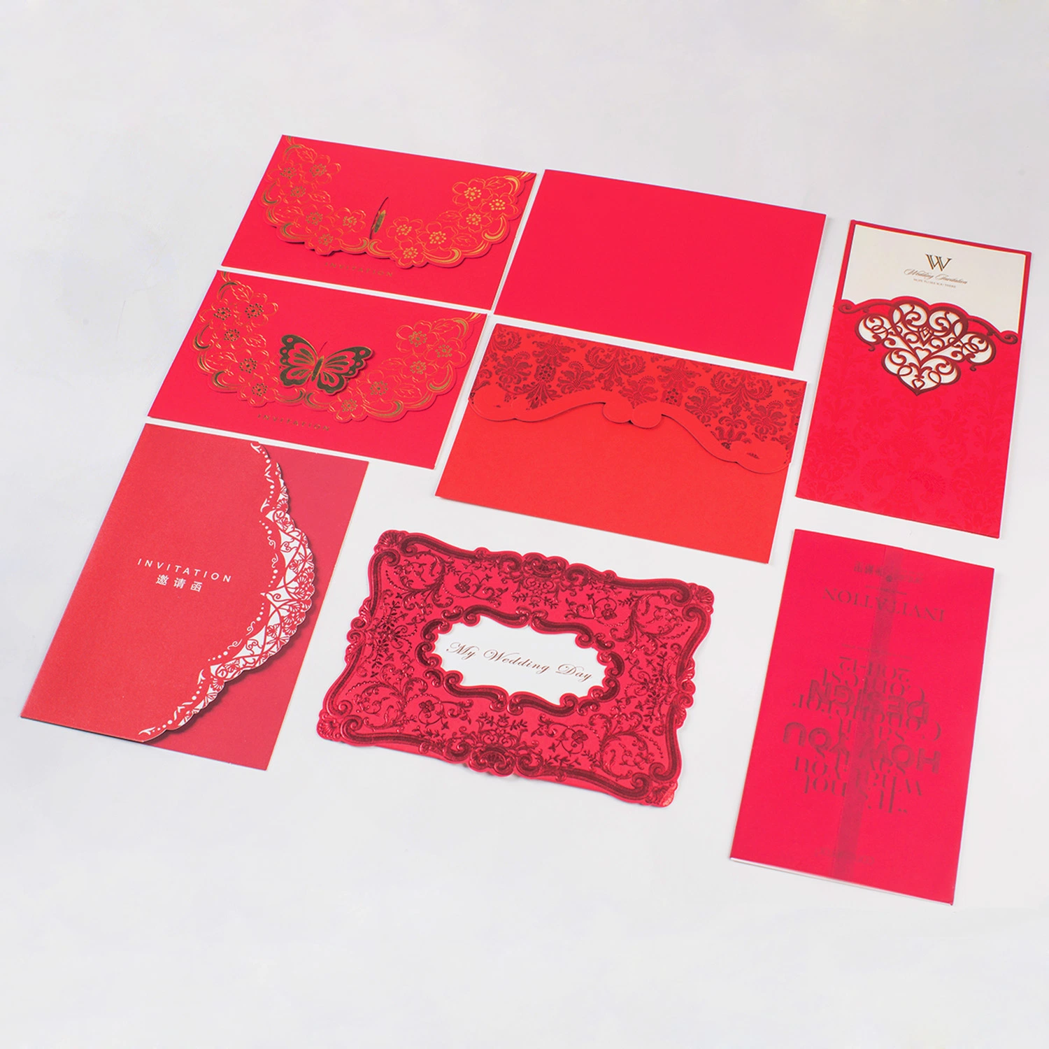 China Wholesale/Supplier Design Wedding Greeting Gift Notes Cards with Envelopes