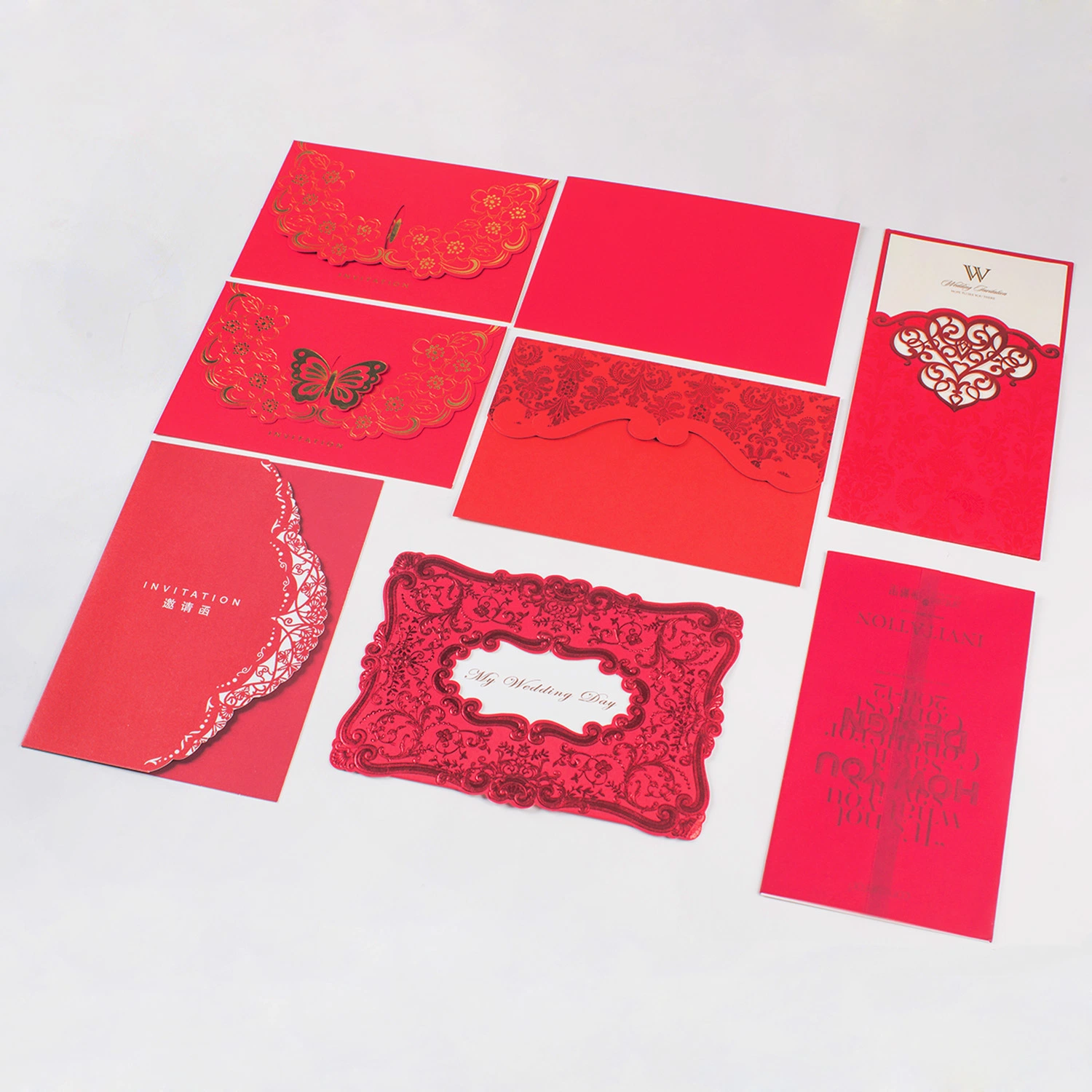 Cartões de oferta com envelopes China Wholesale Design Wedding Greeting