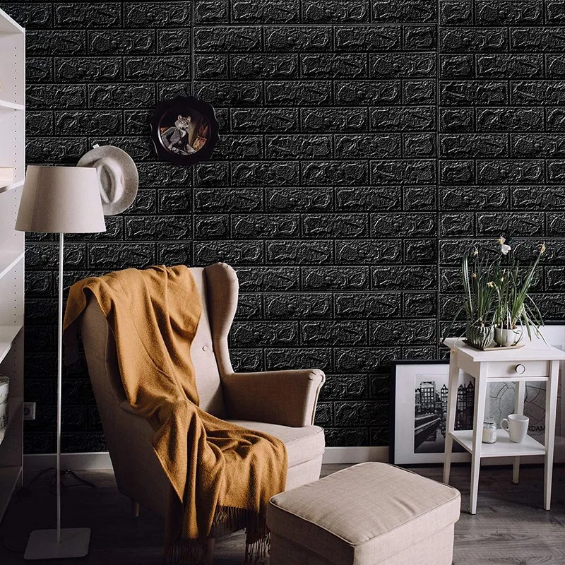 Foam 3D Brick Wall Sticker Self Adhesive Wallpaper Panel Home Decor Room DIY