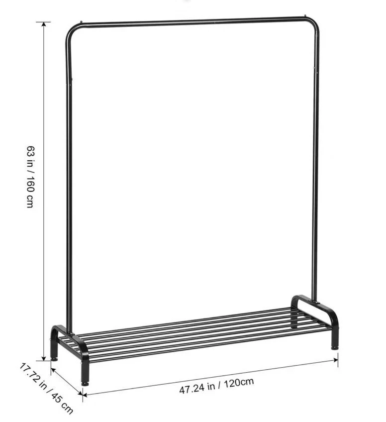 Wholesale/Supplier Metal Home Furniture Clothes Display with Shoe Rack for Home/Hotel/Clothes Shop