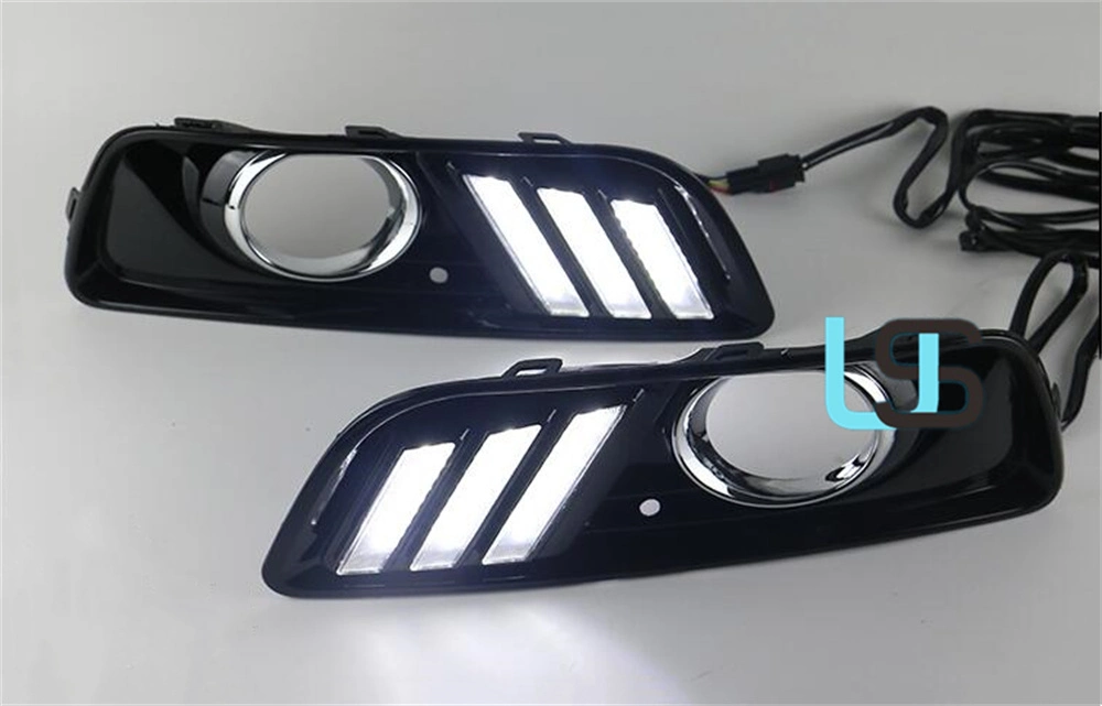 Para Chevrolet Malibu 2012-2015 DRL LED de marcha atrás del freno Autopartes parachoques delantero Faros de niebla Auxiliar de la luz de giro de la parrilla de Luces de día