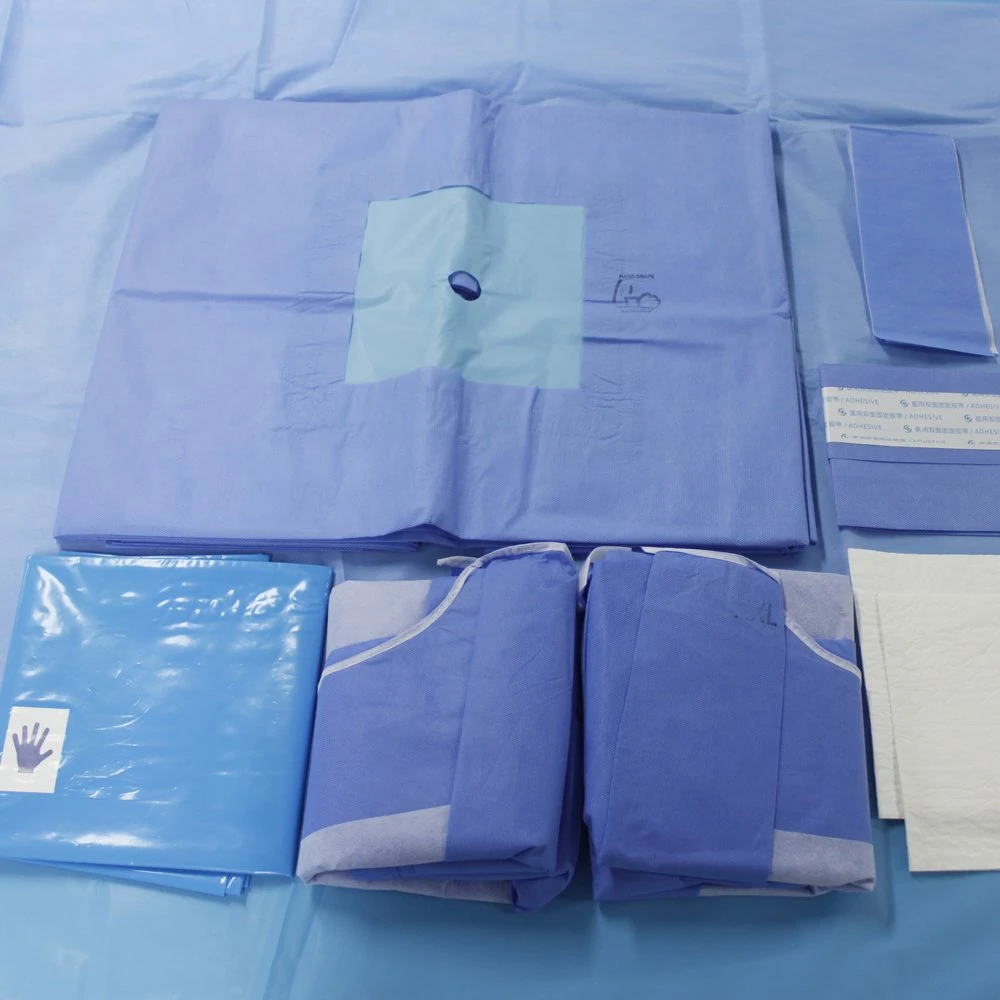 Nonwoven de suministros médicos desechables absorbentes de Cirugía de Mano pase