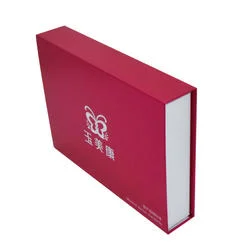 Customized Red Cosmetic Skin Care Cardboard Magnetic Gift Box