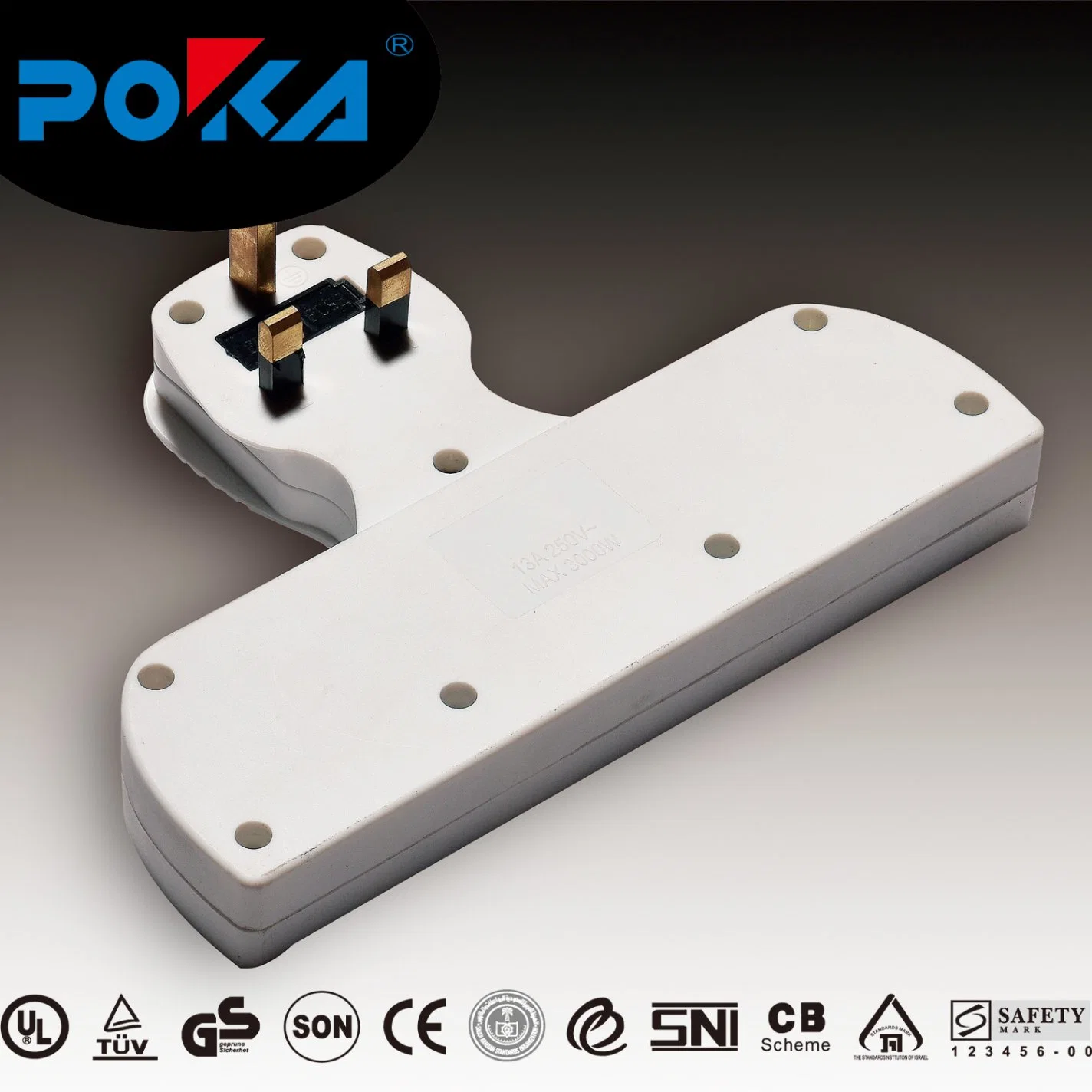 Prevention From Single Pin Insertion Shutter Power Strip T-Type Multi Adaptor