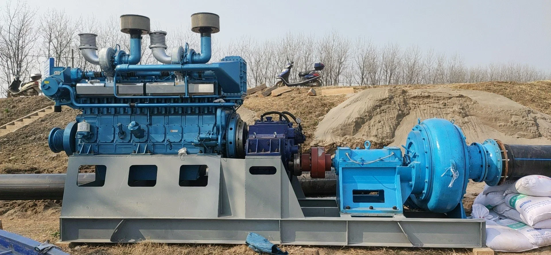 Machine à main de pompage fiable de sable de sable de dragage de la mer de la pompe horizontale de la pompe de sable avec de hauts taux de récupération