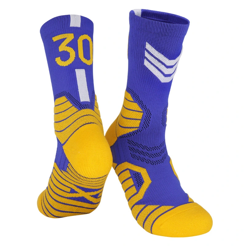 Настраиваемый логотип клуба сжатия носки марафон длинной втулки спортивной моды Sock давления дешевого сжатого носки из хлопка с высоким пределом упругости икроножной баскетбол носки