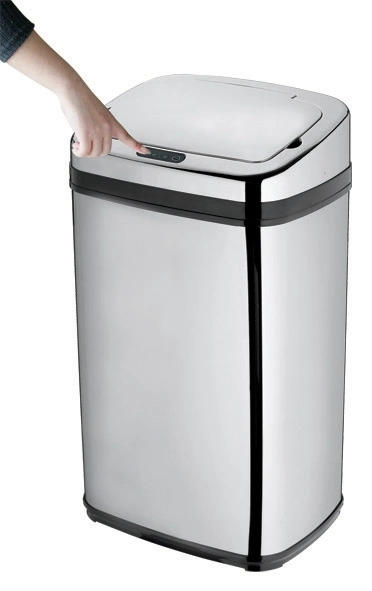 Stainless Steel Touchless Trash Bin with Infrared Motion Sensor