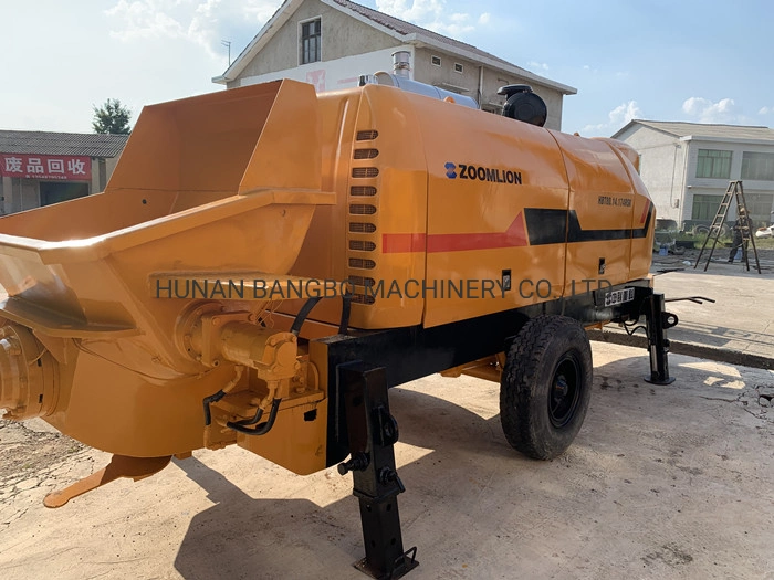 Construction Machinery Zoomlion Hbt80 Portable Concrete Trailer Pump Mini Beton Pump Small Used Stationary Concrete Pump