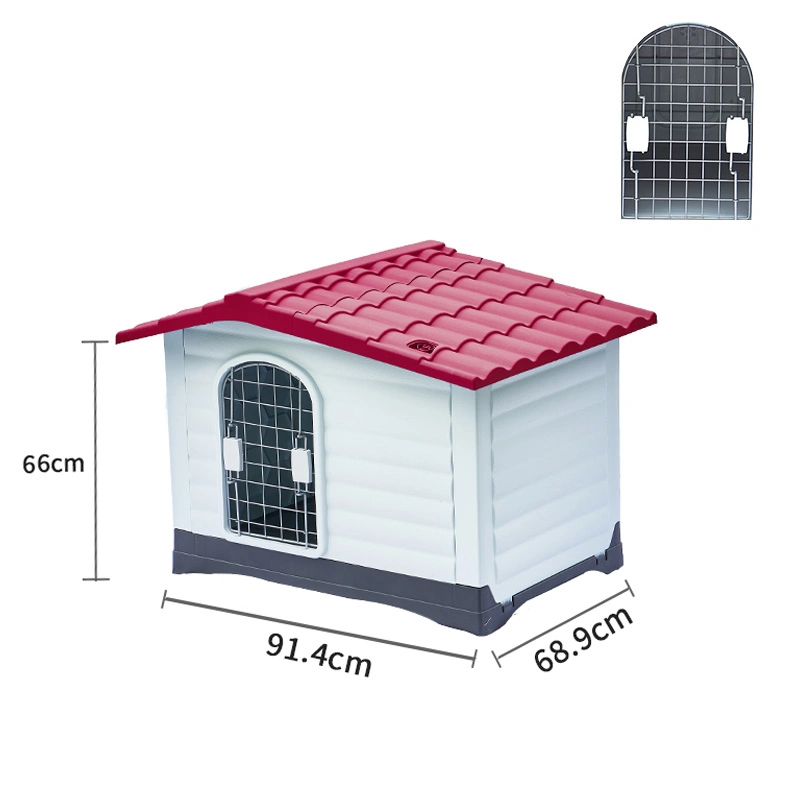 Four Sizes Dog Houses Outside Pet-Friendly PP Plastic Material Pet House for Large Dog