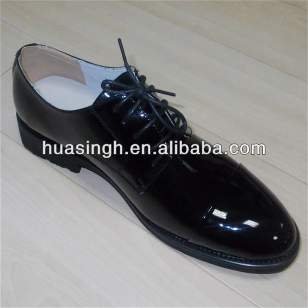 Lxg, Full Leather Black Casual Derby Shoes with Double Joints Hsa026