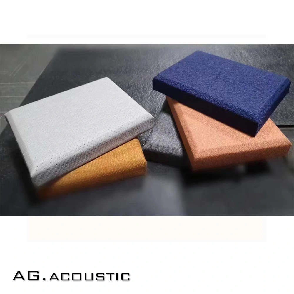 AG. Acoustic placa decorativa embalados em tecido painéis de parede insonorizante