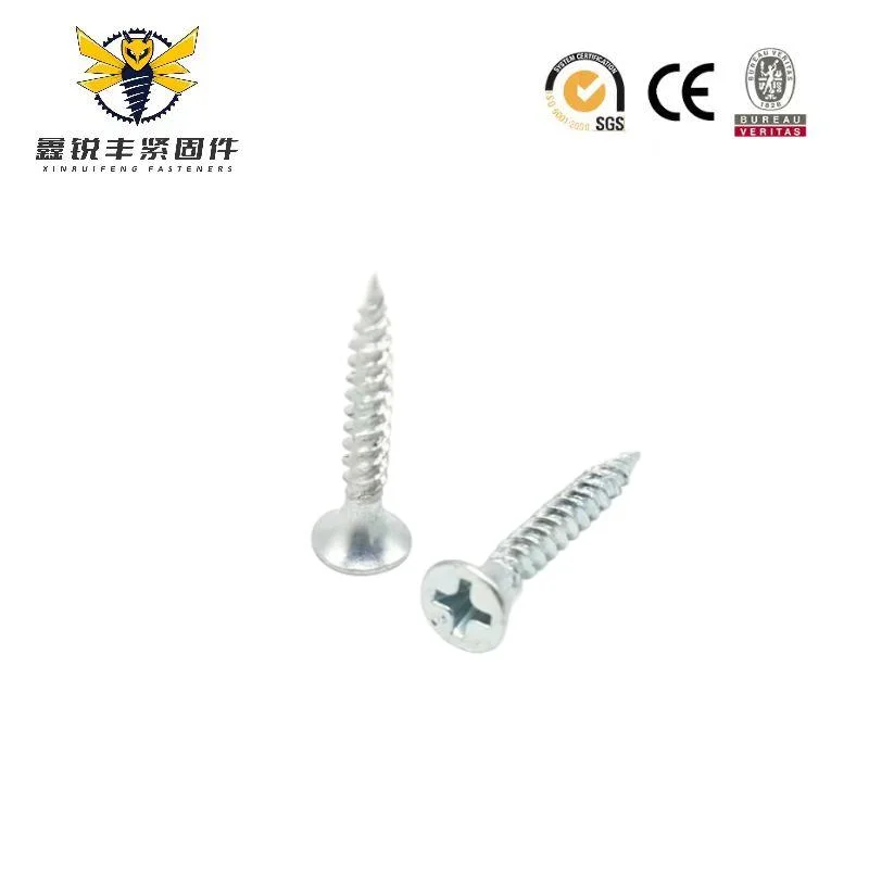 White Galvanized Bugle Head Philip Drive Fine or Coarse Thread for Gypsum Board Use Drywall Screw