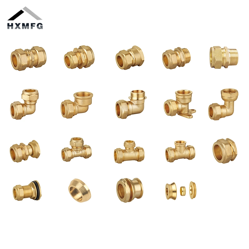 Brass Compression Fittings for Tank Connector Copper Pipe