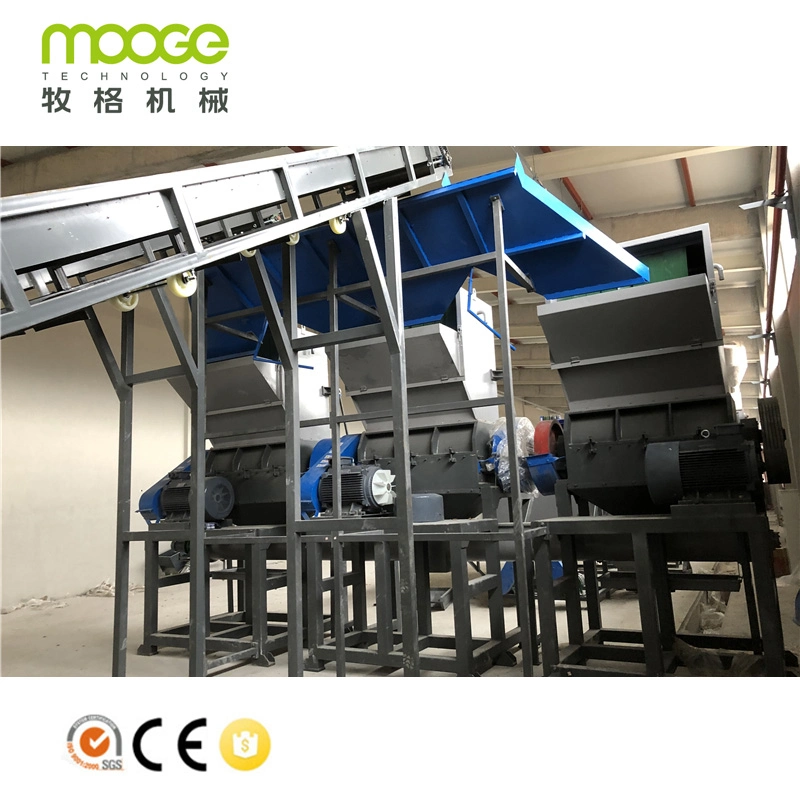 High production PET bottle recycling and cleaning line