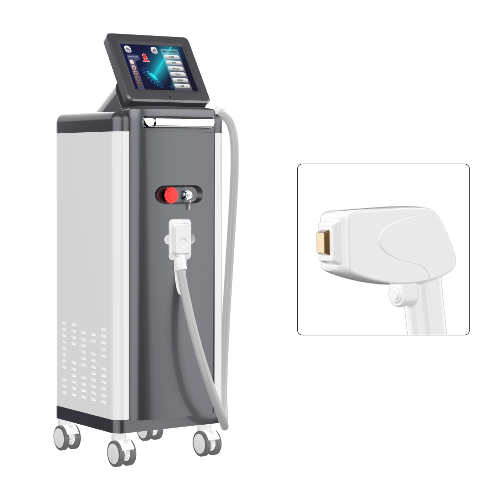 Blue and Black Case 3 Wavelength 755 808 1064nm All Skin Colors Painless Diode Laser Hair Removal