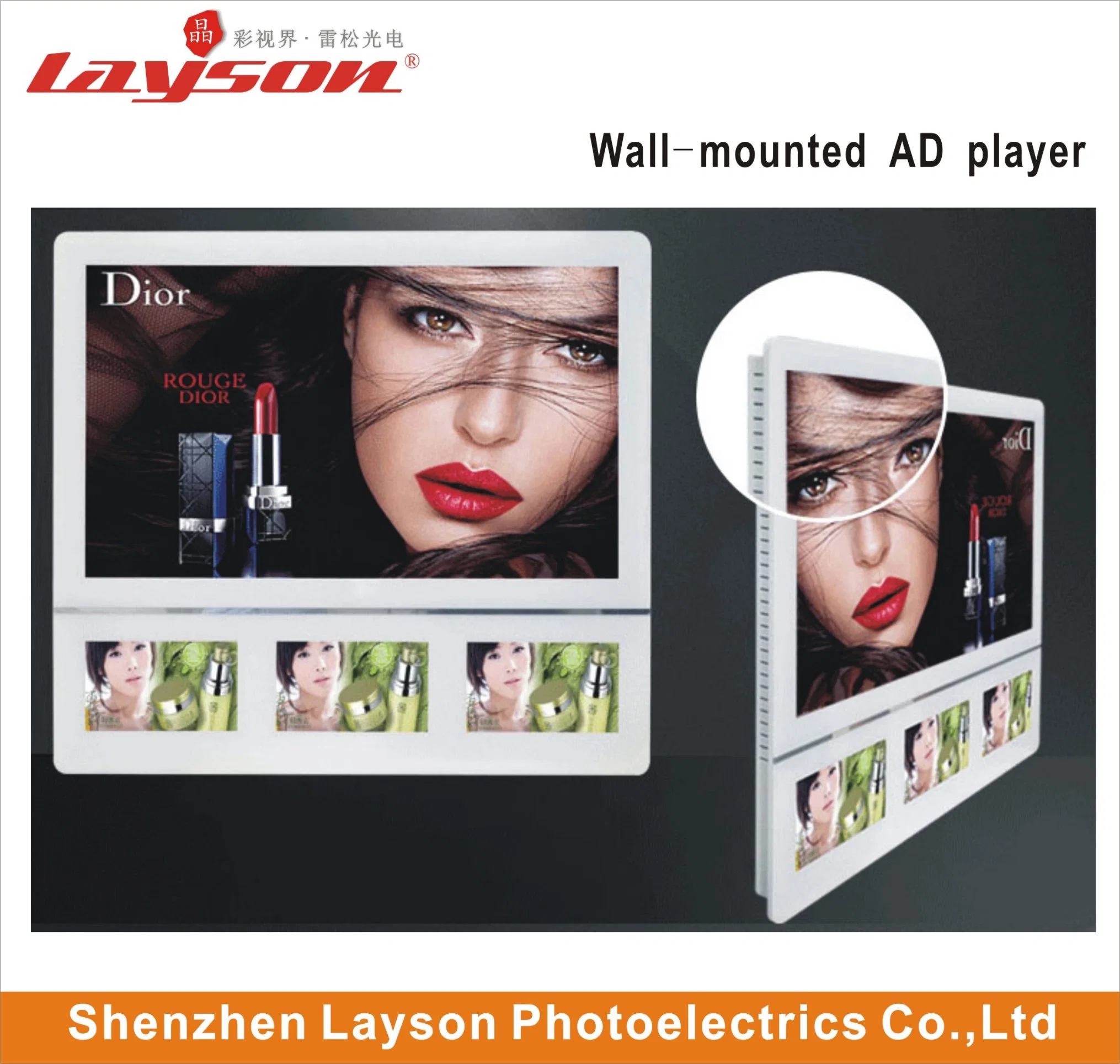 23.6 Inch and 10.1 Inch LCD Advertising Media Player Video Player TFT Elevator Screen WiFi Network Ad Playerhd Full Color LED Digital Signage