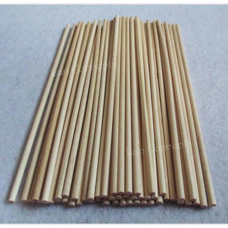 Round Wood Stick Icecream Stick Kids DIY Crafts Tool 80X4mm Lollipop Stick Popsicle Sticks