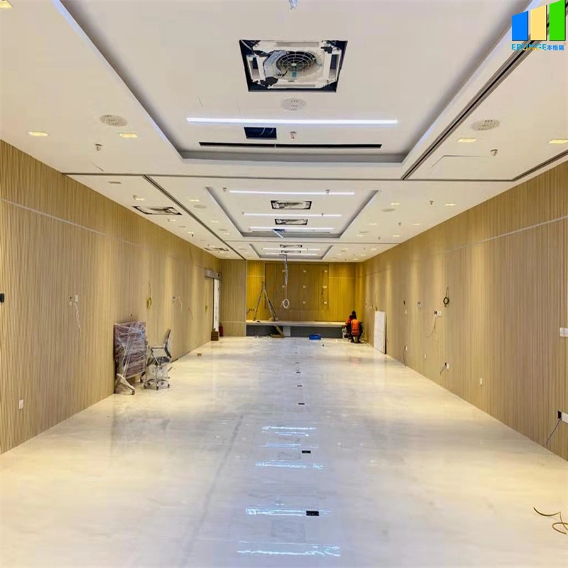 Fireproof Ceiling and Wall Grooved Slat Wooden Composite Acoustic Panel