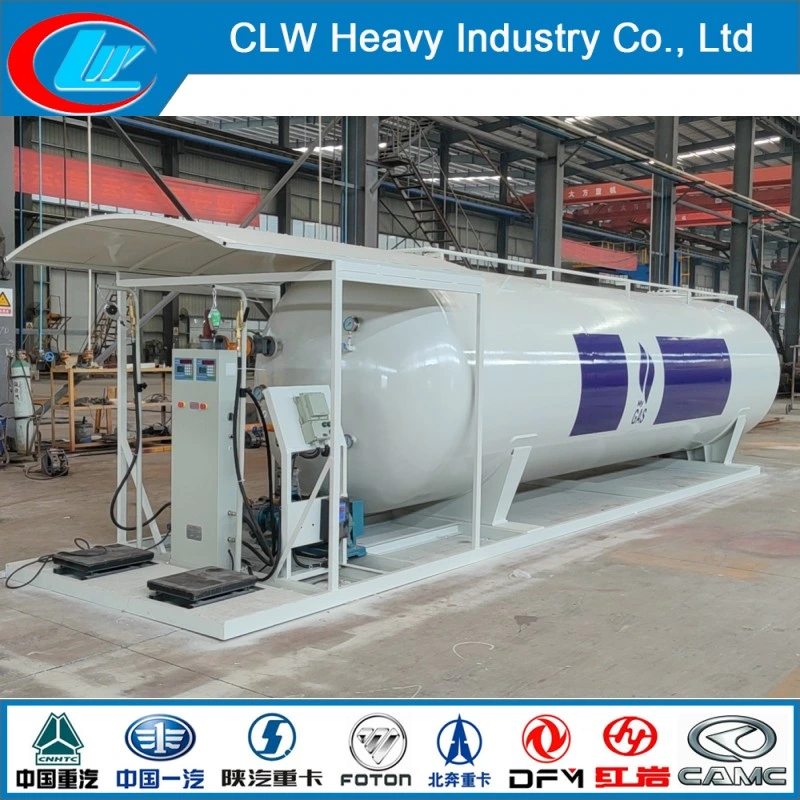 10000liters 5metric Tons Ton 10m3 LPG Mounted Mobile Gas Plant Cylinder Filling Station