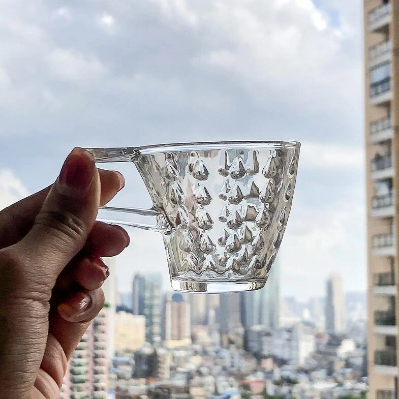 70ml 250ml Mini Glass Cup Coffee Mug Water Glass with Handle