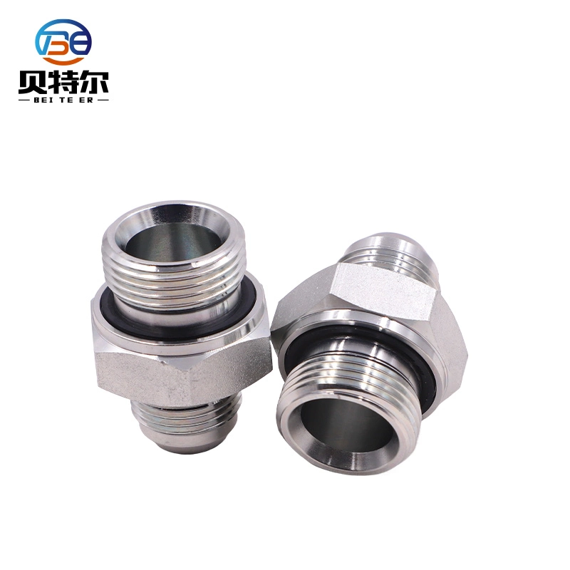 Jic Male 74deg Cone /Bsp Male Captive Seal Hydraulic Hose Fitting Coupling Connector