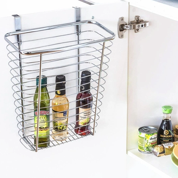 Over The Cabinet Waste Storage Hanging Metal Basket Kitchen Organization