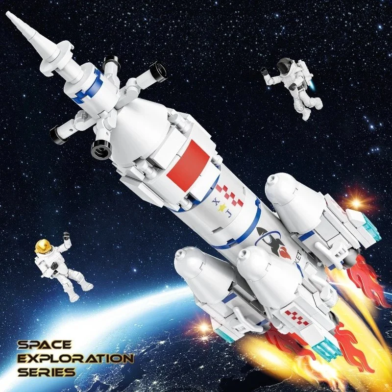 Low Price City Aerospace Rocket Space Exploration Educational Toys Plastic Building Block Toy for Children Exquisitely Building Block Toy