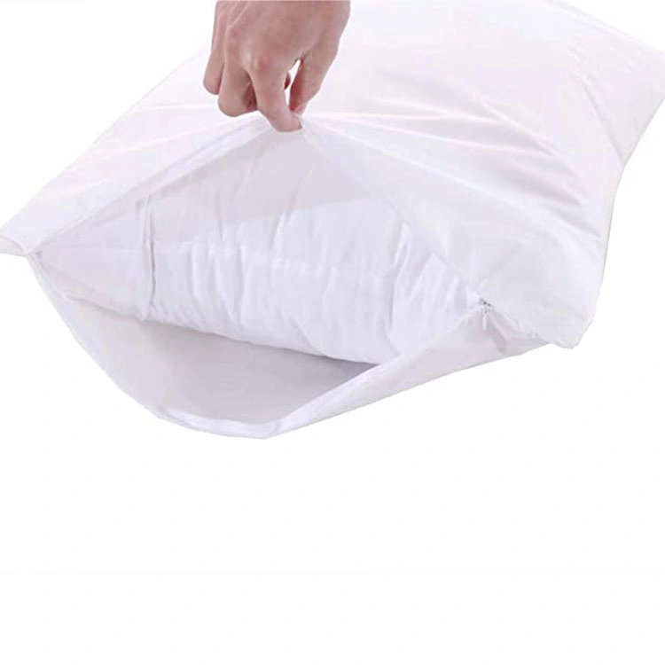 Cama Queen Size Bug Impermeável Protector de prova de protecção de algodão travesseiro com fecho da tampa da caixa