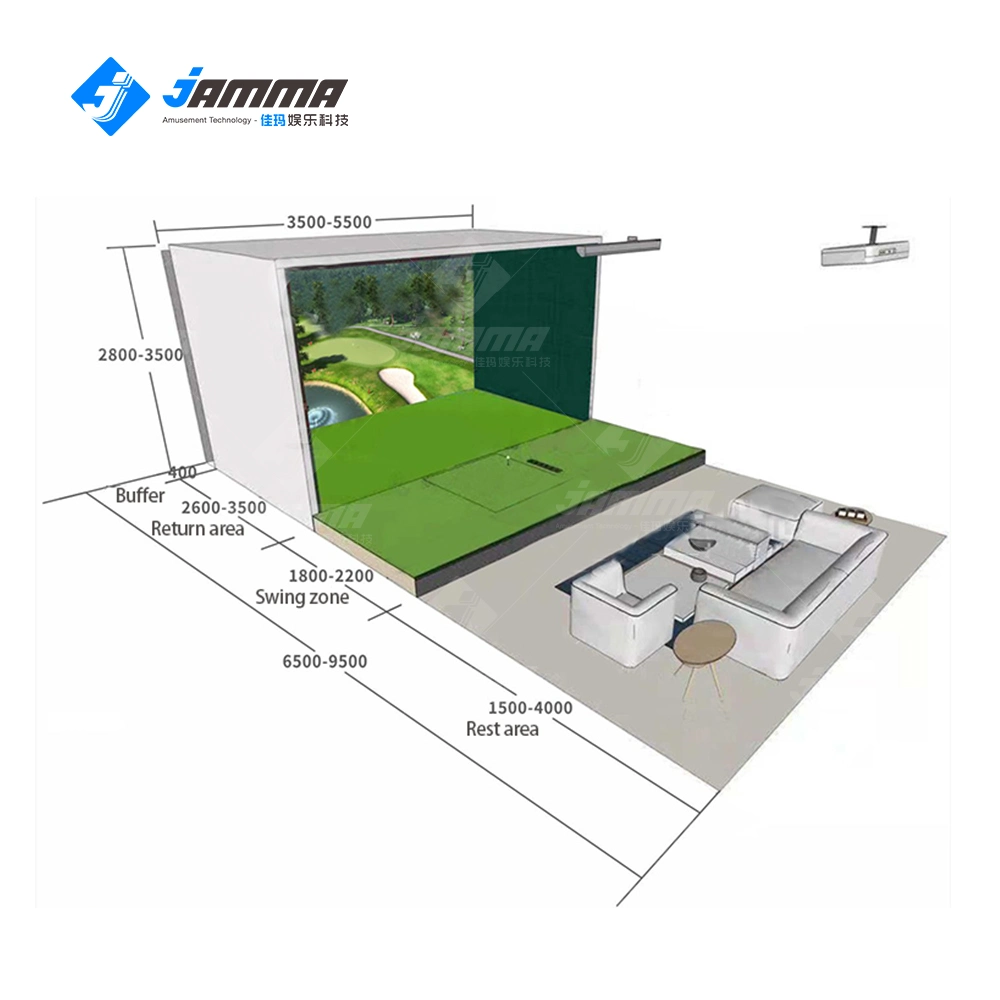 Parque de Diversões produtos auxiliares de treino de golfe equipamento para jogos de simulador de golfe