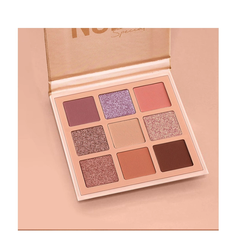 El nude Eyeshadow Private Label Pulsa Glitter Vegan Cruely personalizados 9 colores sin la sombra de ojos