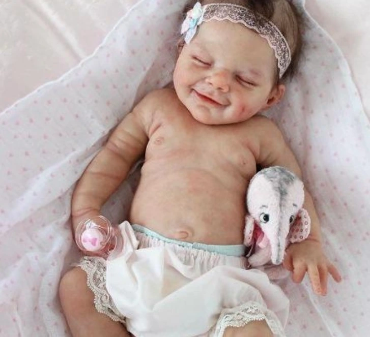45cm 18inch Silikon wiedergeborene Puppe Neugeborene realistische lebensechte Baby-Puppe Mädchen Jungen