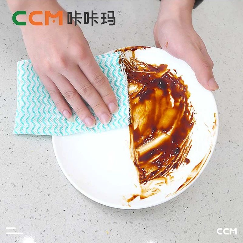 Housework Disposable Nonwoven Cleaning Cloth Kitchen Towel with Strong Water Absorption Non-Stick Oil Dish Cloths