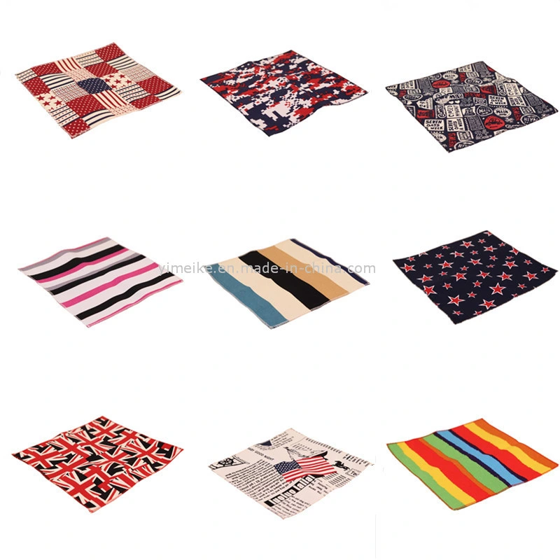 Fashion Unisex Cotton Fabric Flag Patterns Small Handkerchief