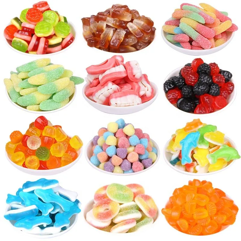 Servicio personalizado del OEM helado sabor frutas dulces de suave Jelly Bean azucarada Sour