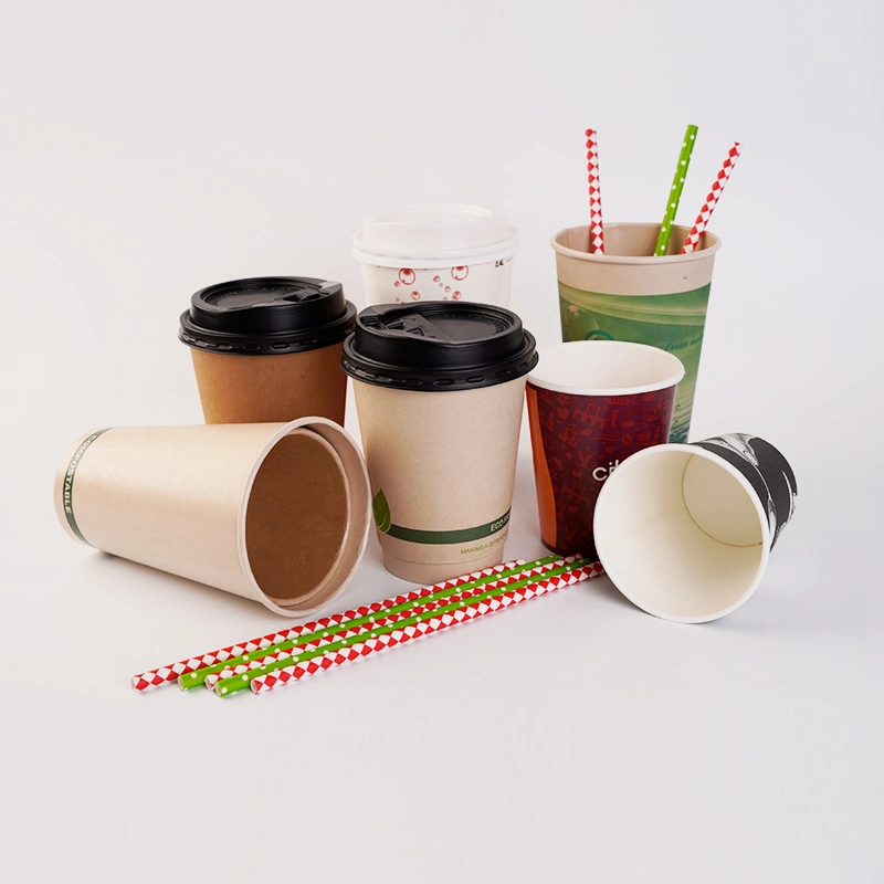 Eco Compostable Biodegradable PLA Bamboo Fiber Coffee Disposable Single Wall Paper Cup