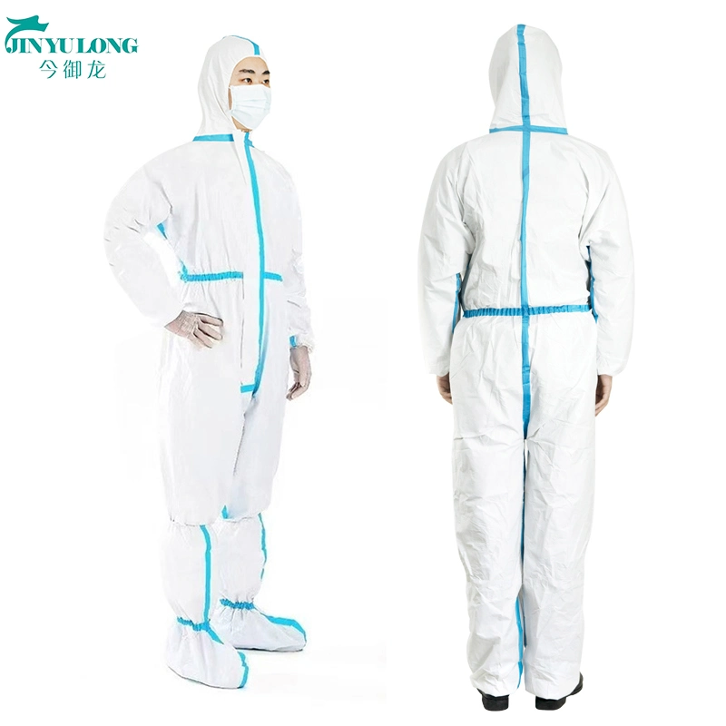 En14126 Liquid Resistant Protective Clothing Disposable Coverall Industry Safety Clothing Chemical Protective Suit