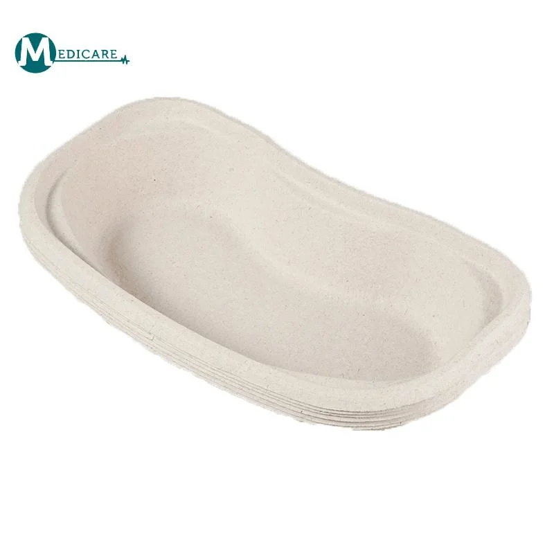 Hospital biodegradável descartável Medical Molddada Pulp Kidney Basin uso único Papel Pulp RIM Bowl Paper Pulp Kidney Basin