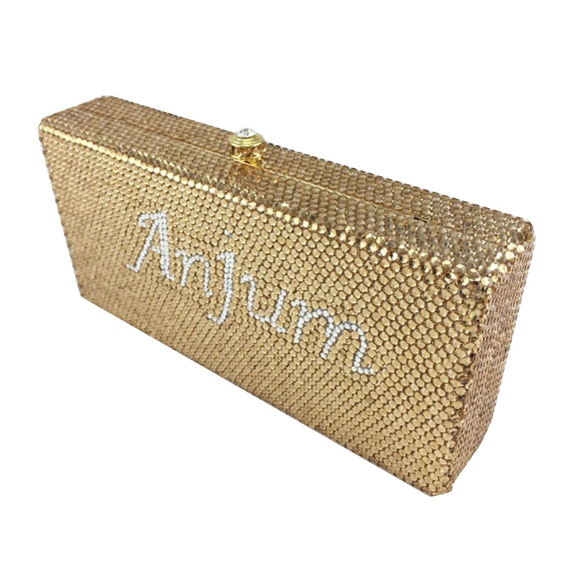 in Style Personalized Text Bag 100% Handmade Crystal Purse