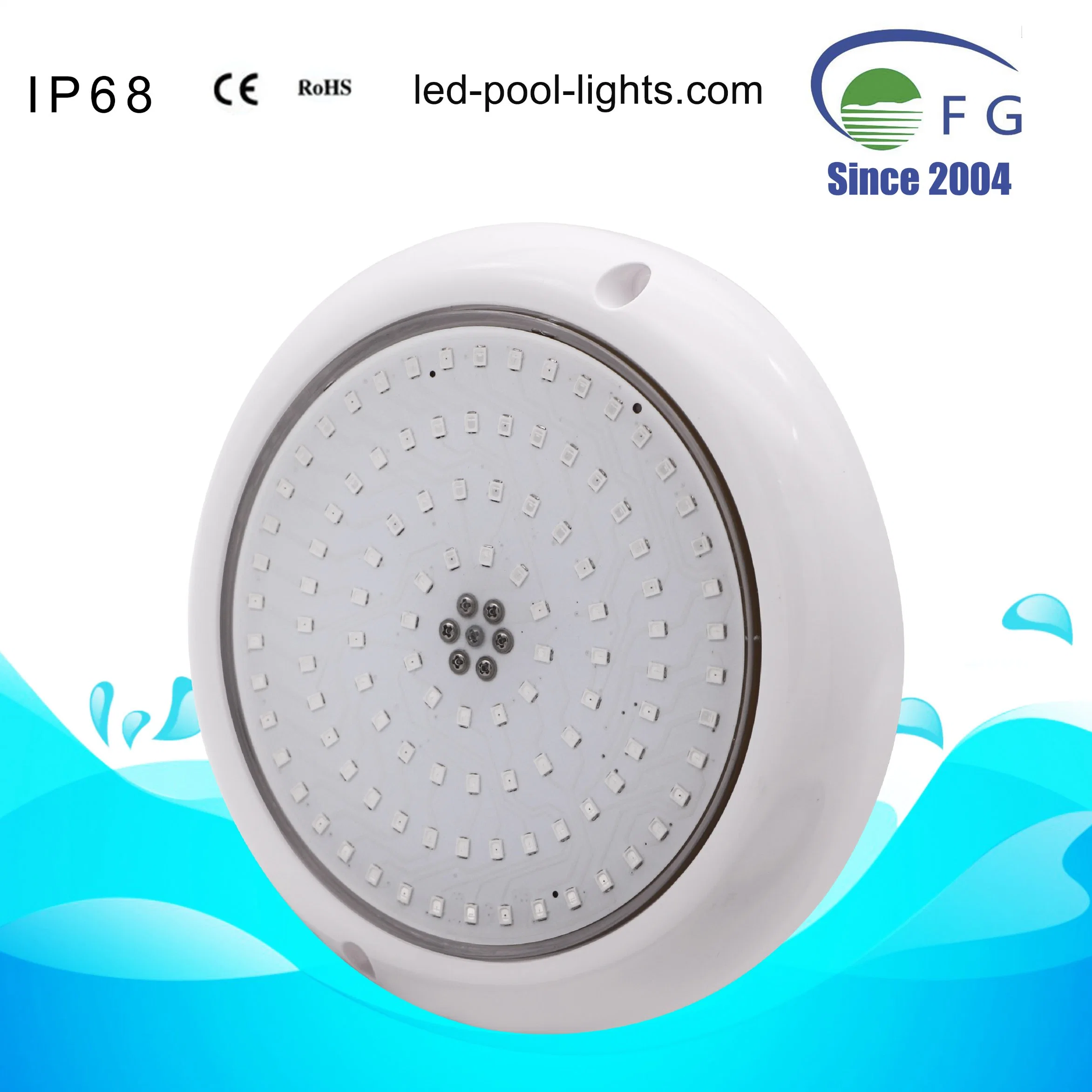 AC12V Mini 150mm PC 12V Green 10W Resin Filled Wall Mounted LED Swimming Pool Lights