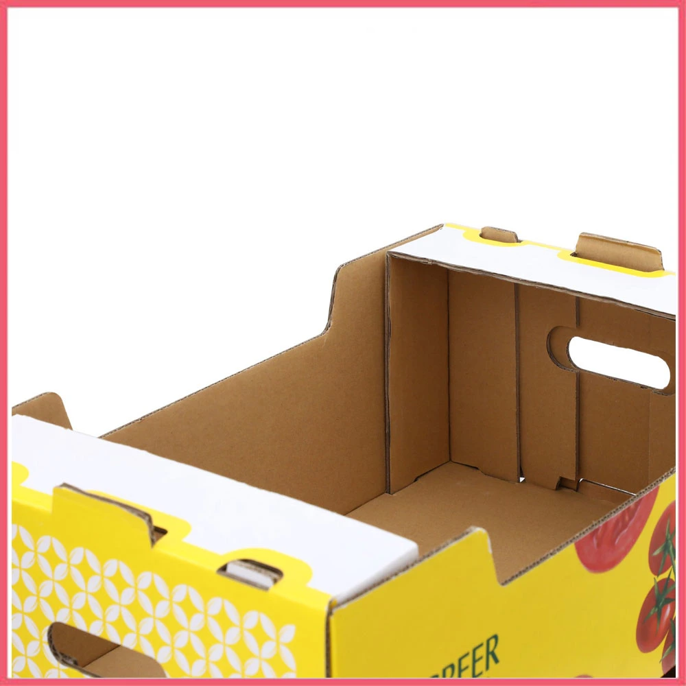 Impressão personalizada de Papelão Ondulado Cerejas Papel Abacate Abacaxi Laranja Pêra Apple Lemon Mango frutos de banana vegetais Embalagem embalagem Embalagem Box