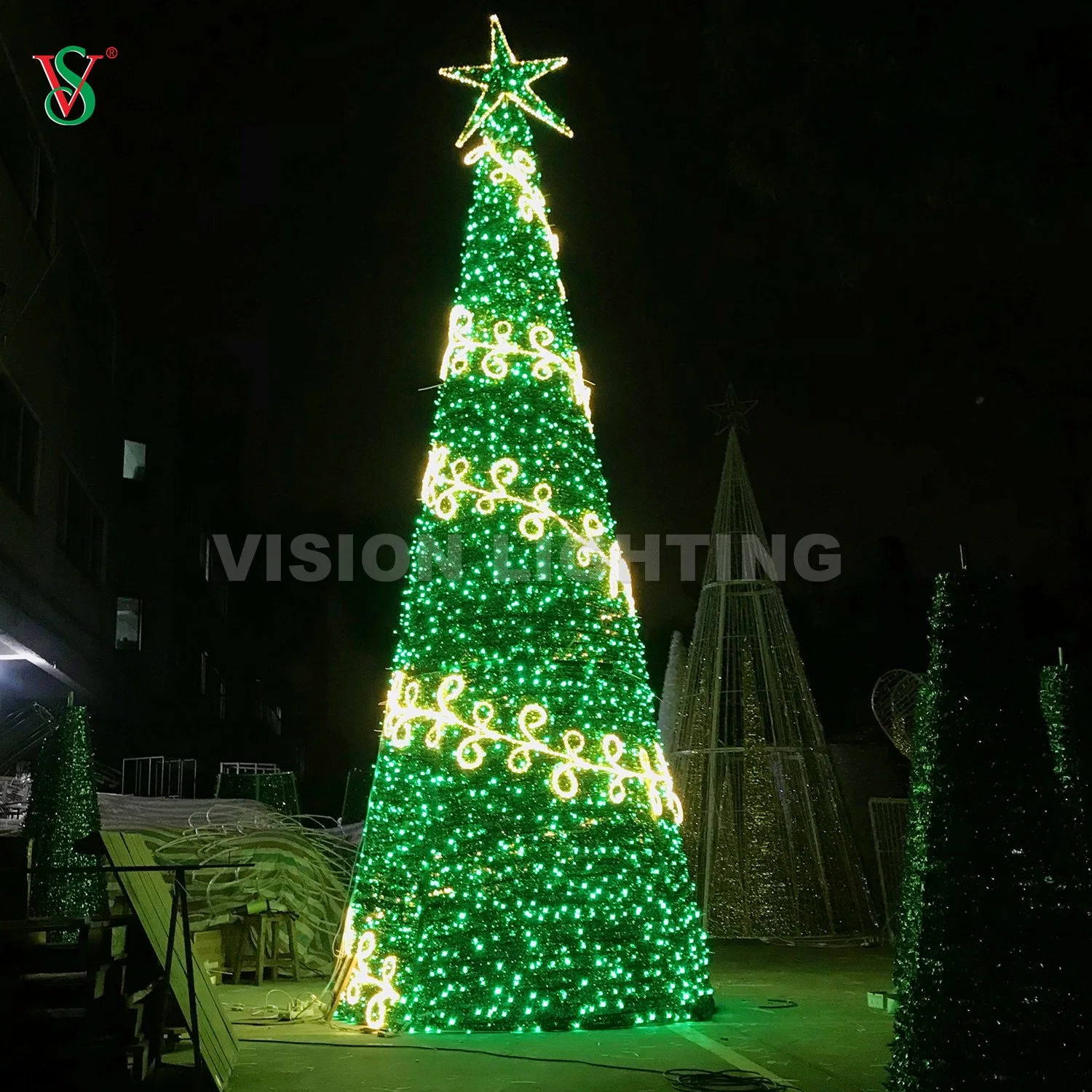 10m 20m enorme gigante árbol de Navidad decoración luz para vacaciones