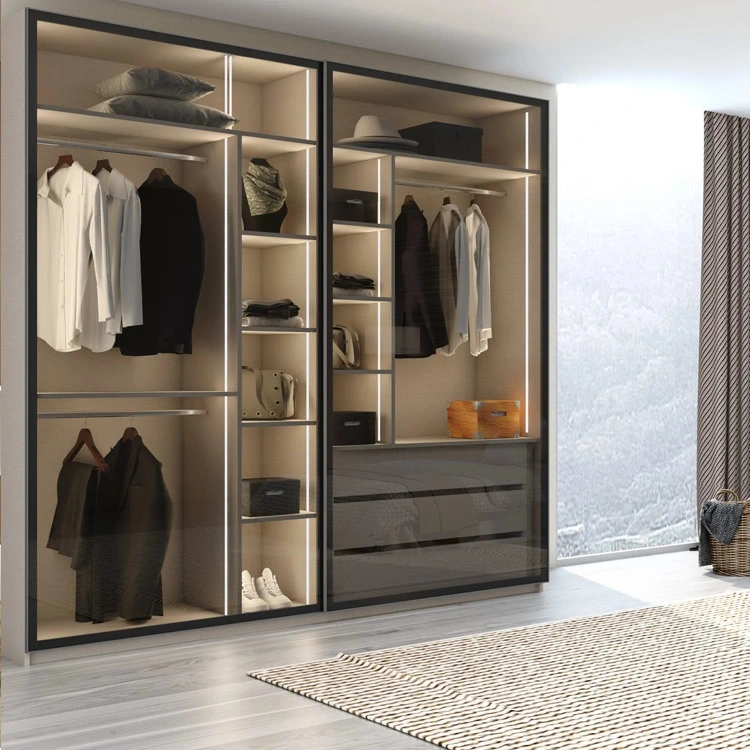 Custom Made Cheap Bedroom Wood Built in Wardrobe Storage Cabinet Closets Set Furniture Design Modern Clothes Wall Walk in Wardrobes