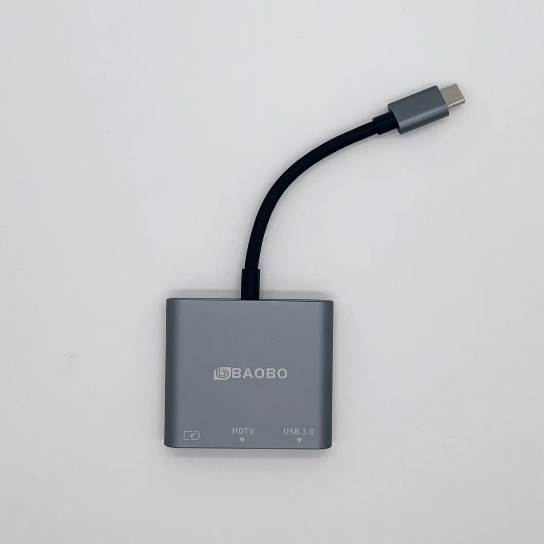 Адаптер USB C - HDMI с выходом 4K HDMI Type-C. Преобразователь ступицы