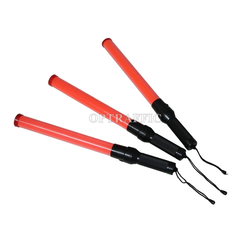 Factory Safety Road Hand Held Signal Red LED Strobe Wands Traffic Baton Light