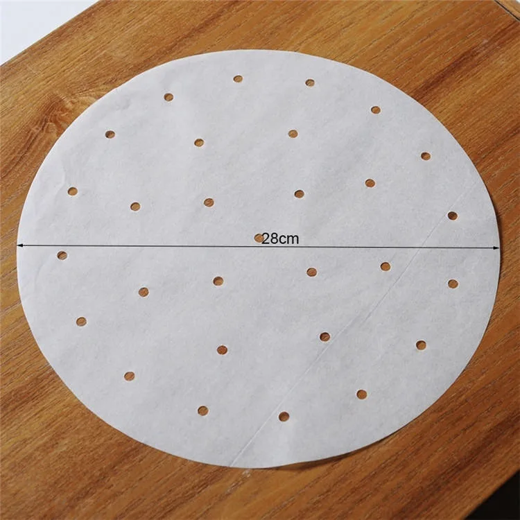 White Round Non Stick Bamboo Steamer Dim Sum Paper, Hamburger Press Paper