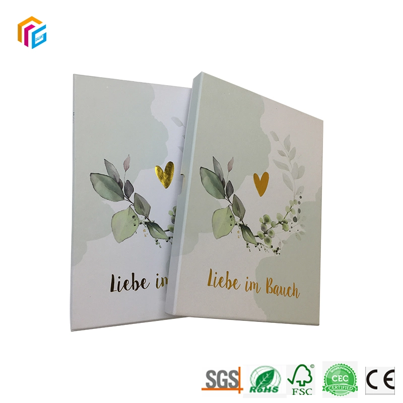 La Chine Office Fournisseur de l'impression personnalisée Logo reliés de timbre de feuille d'or Diary Planner sacoche pour ordinateur portable lié Hard Cover Journal livre avec boîte cadeau